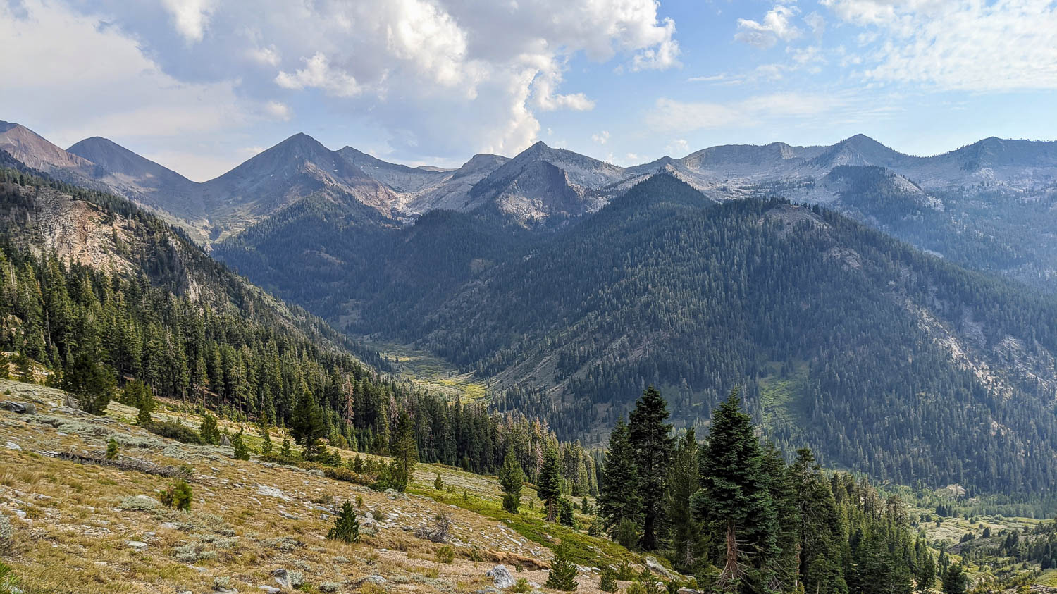 Descending from Timber Gap into Mineral King