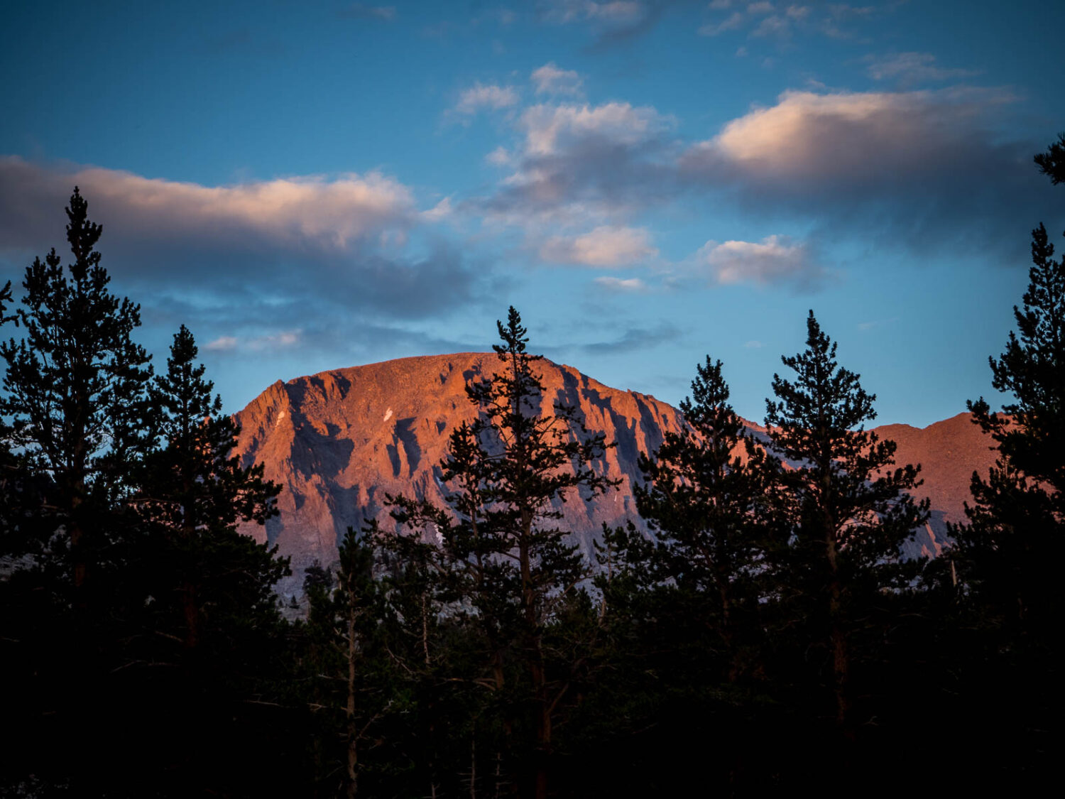 Sunset near Mount Whitney