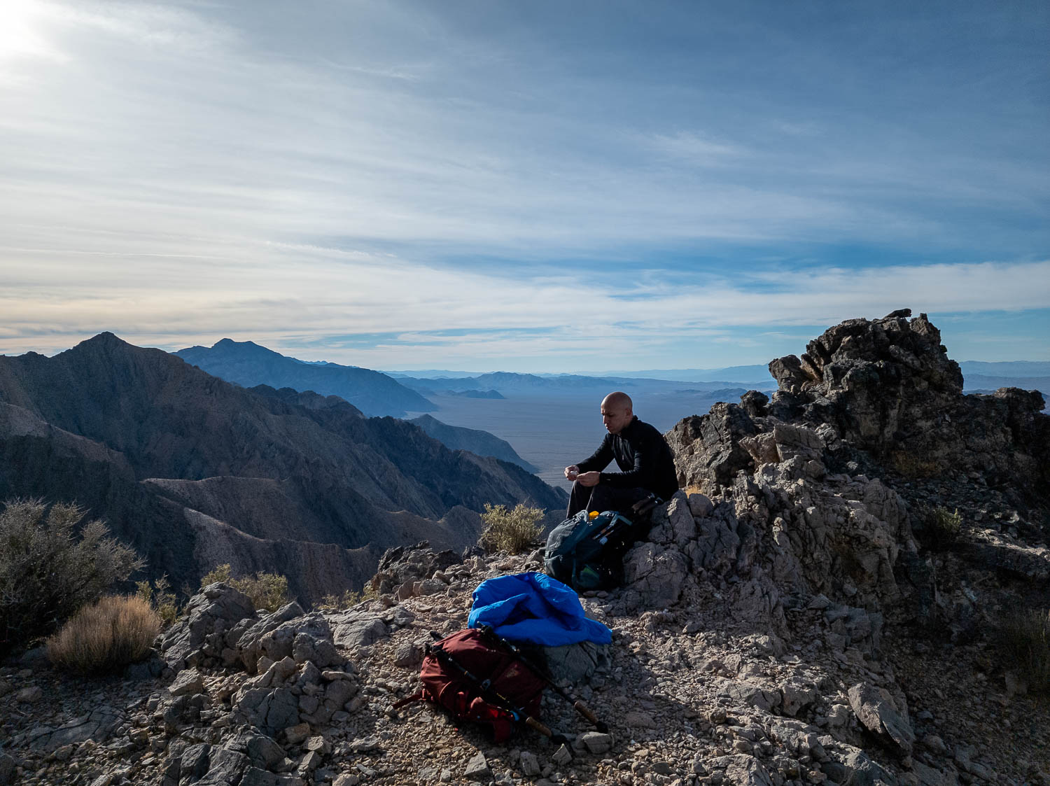 The Pahrump Point summit ridge